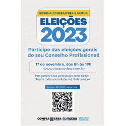 Eleições gerais do Sistema Confea/Crea e Mútua 2023 acontecem no dia 17 de novembro